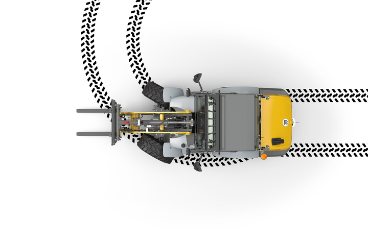 The front wheel steering of the 8 Series from Kramer.