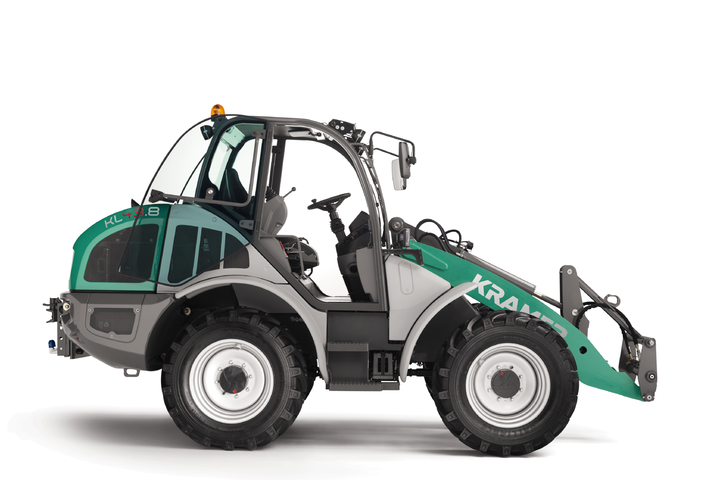 A rendering of the Kramer wheel loader KL43.8 in a studio.