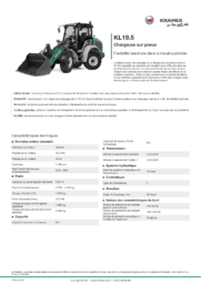 Fiche d’information produit KL19.5