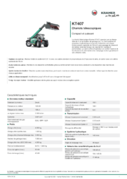 Fiche d’information produit KT407