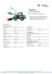 Produktinformationsblad KL25.5T