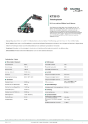 Produkt-Informations-Blatt KT3610