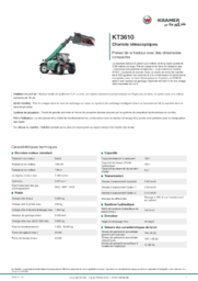 Fiche d’information produit KT3610