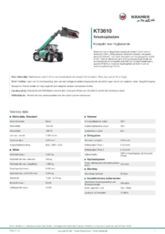 Produktinformationsblad KT3610