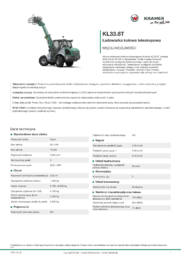 Karta informacyjna produktu KL33.8T