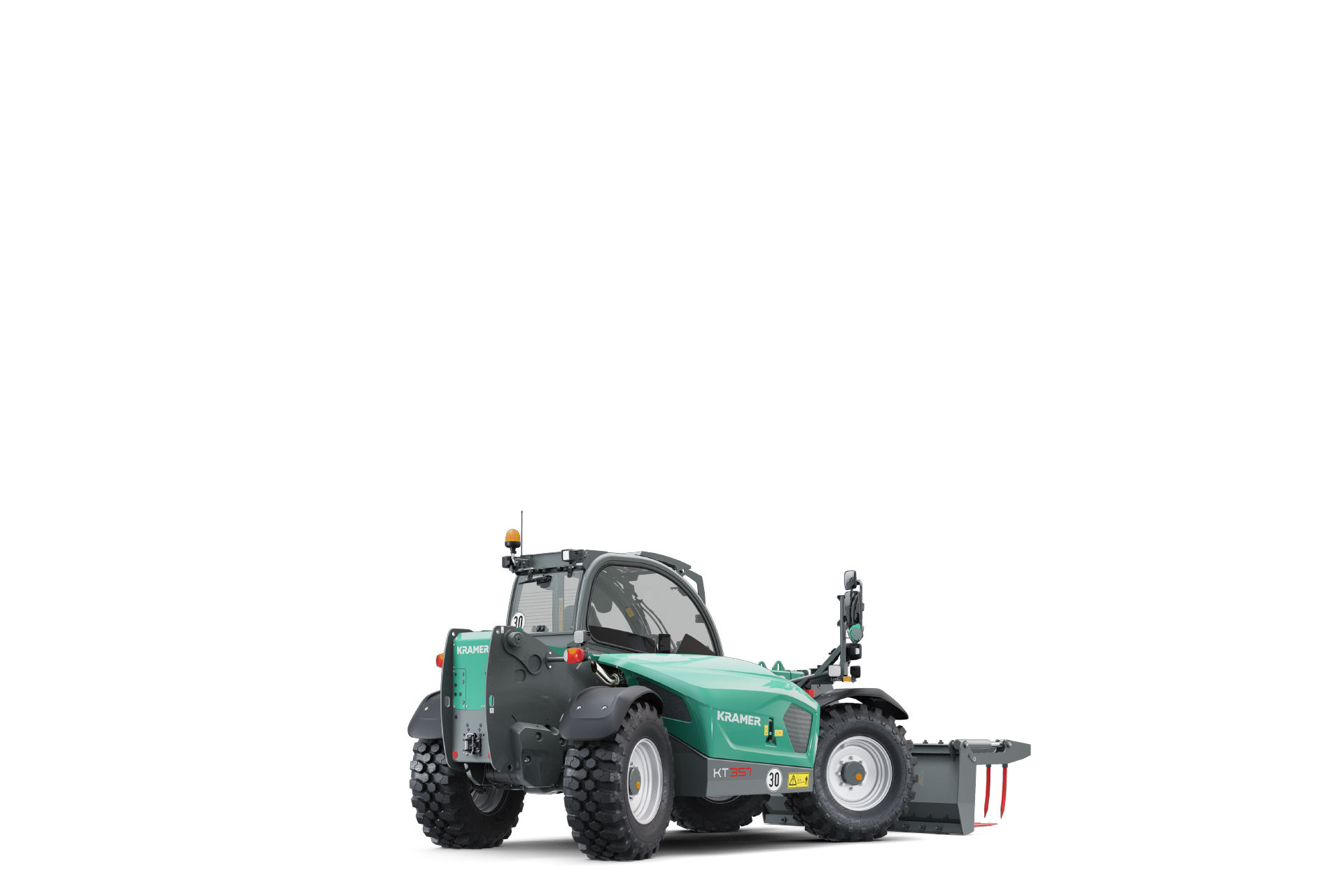 The Kramer telehandler KT357 in a studio.